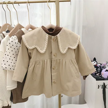 Fete îmbrăcăminte de toamnă nou la modă pentru copii jacheta top 3 la 8T fete baby lung canadiană strat de îmbrăcăminte pentru copii