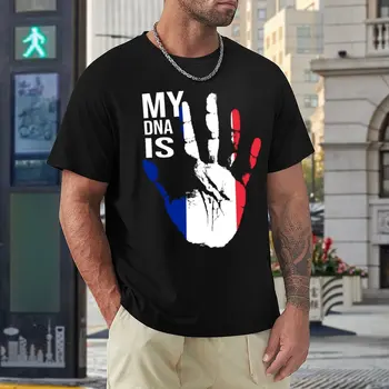 Franța Flag, ADN-ul Meu Este Frence, Frence Pavilion Rotund Gât T-shirt Muta Tricou Clasic Umor Grafic Aactivity Concurenței, statele UNITE ale americii Dimensiune