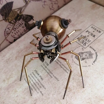 Full Metal Mecanice Spider Steampunk Insecte Creative De Artizanat Desktop Ornament Obiecte De Artizanat Personalizat Decorativ Copii Cadou