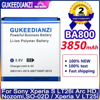 GUKEEDIANZI Baterie 3850mAh BA800 Pentru Sony Xperia S LT26i Arc HD,Nozomi,AȘA-02D / Xperia V LT25i Baterii