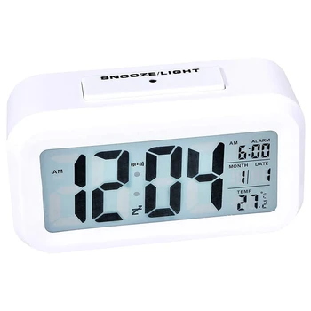 HOT-Ceas Digital, mai Mare LCD cu iluminare din spate Ecran Noptiera Ceas Deșteptător, Ceas care Arată Temperatura, Ceasuri Pentru Dormitoare
