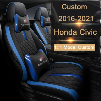 Huse auto Pentru Honda Civic 2016 2017 2018 2019 2020 202 Cu Tetiera Auto Pernă pentru Gât din piele Pernei Scaunului Capac de Protecție