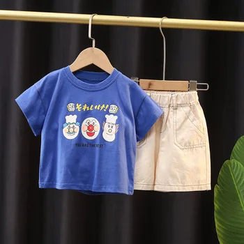 IENENS Vara Băiat Seturi de Îmbrăcăminte Scurt Maneca tricou + pantaloni Scurti Haine Copii, Copii, Casual, din Bumbac Moale, Haine pentru Copii Costume
