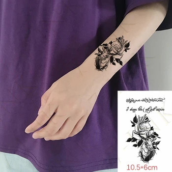 Impermeabil Tatuaj Temporar Autocolant Bujor Bovine Animale Fata De Arta Corp Picior, Brațul De Mână Fals Tatuaj Flash Tatuaj Pentru Femei Barbati