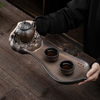 Japoneze Inima Inima De Lotus Uscate Se Toarnă Ceai Tava Ceramica Kung Fu Uz Casnic Epocă De Stocare A Apei De Stocare A Apei De Tip Masă De Ceai