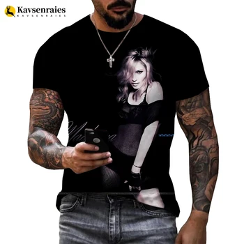 Madonna Bărbați/femei de Moda Noua Cool 3D Imprimate T-shirt Casual Stil Harajuku Tricou Streetwear Topuri Dropshipping Tricouri 6XL