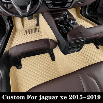 Masina personalizat Podea Mat Pentru Jaguar Xe 2015 2016 2017 2018 2019 Covoare Perna din Piele Pad 1buc Covor de Lux Accesorii Auto