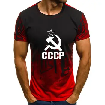 Mens T-Shirt de Vară CCCP rusă 3d Tricouri Barbati URSS Uniunea Sovietică Om maneca Scurta Tricou Moscova Mens Teuri O Gât Topuri haine