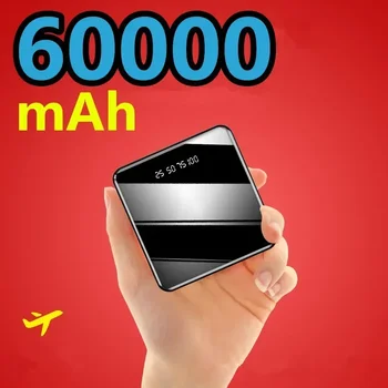 Mini 60000mAh Portabil Putere Banca 2 USB LCD Display Digital de Încărcare Rapidă a Bateriei Externe Powerbank Pentru iPhone Xiaomi, Huawei
