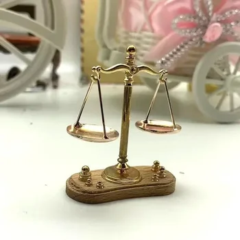 Miniatura Justiție Accesorii Rafinate Solzi De Metal Acasă Ornament Decor Model La Scară Echilibru Mini Copii Antic Cadou