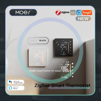 MOES Zigbee Termostat de Cameră Controler de Temperatura de Apa/Incalzire in Pardoseala Electrica Cazan de Gaz Umiditate Tuya Lucra cu Alex 5A16A