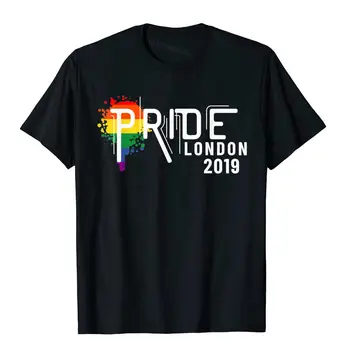 Mândria În Londra 2019 T-Shirt LGBTQ Gay Pride Tricou Tricou Bumbac Barbati Teuri Normal de Top T-Shirt Noutate Hip Hop