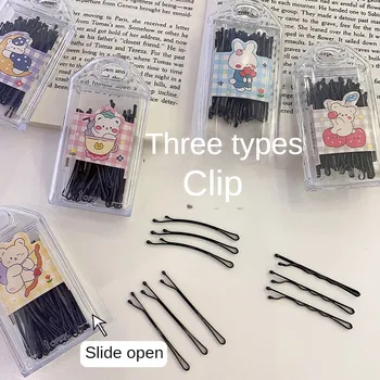 Negru de Bază O Linie Clip Breton Laterale Clip de Oțel Ondulat Clip de Păr Crips pentru Femei Lingura Clip de Păr Frizură Clip de Păr Bijuterii