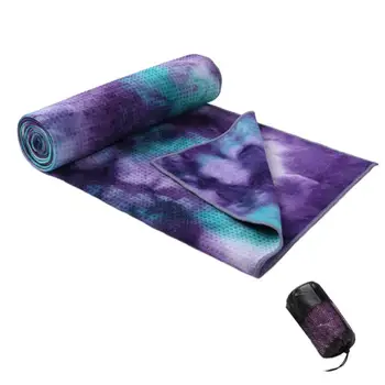 Non-Alunecare de Bumbac Saltea de Yoga Prosop de Călătorie Sport Fitness Exercitii Yoga Mat Capac cu Mâner Anti-alunecare Puncte Colorate Imprimate Pătură