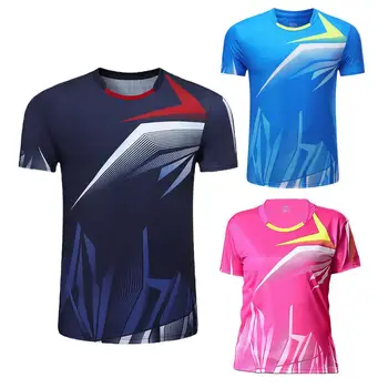 Noul sport de Tenis Tricou Fete Tricouri Barbati Tenis de masă Sportwear Badminton tricouri pantaloni Scurți Femei Ping-Pong de Formare Tricouri
