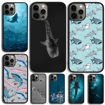Ocean Rechin Balena Valuri Caz de Telefon Acoperă Pentru iPhone 15 14 SE 2020 XR XS 11 12 13 Mini Pro MAX 6 7 8 Plus
