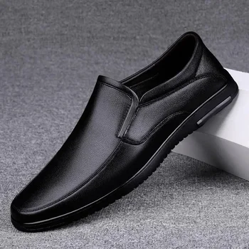 Pantofi pentru bărbați Fund Moale Suprafață Moale Casual din Piele Pantofi Mazăre Pantofi Respirabil Mocasini Pantofi pentru Condus Leneș Pantofi de Toate-Meci Moale