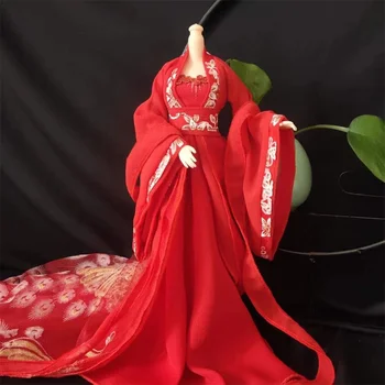 personaliza 1/6 Femei Rochie Lunga Costum Costum Hanfu Chineză Veche Tradiție Hanfu Clothingfor de 12 țoli figurina Model