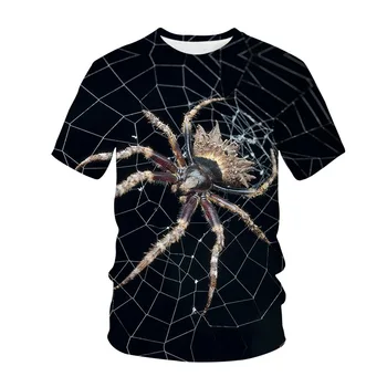 Populare Spider 3D de Imprimare T-shirt pentru Bărbați și Femei de Animale Desene animate de Moda Casual Maneca Scurta Tricou Harajuku 6XL Pulover