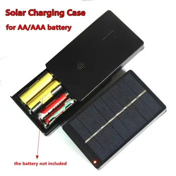Portabil AA / AAA Încărcător de Baterie de Încărcare Cutie 8W 4V Solare Încărcător de Baterie pentru AA și AAA Baterii Dropshipping nici o Baterie