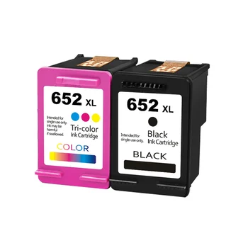 Portabil Convenabil Compatibil cu HP652 de Cerneală XL Cutie Deskjet 1115 2135 3636 3790 4535 5275, Negru Set Colorat