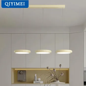 QIYIMEI Alb Lămpile Pandantiv cu LED-uri Lumini De Studiu Living Sufragerie Dormitor Decor Acasă Reflectoarelor de Iluminat Interior Agățat Lumini