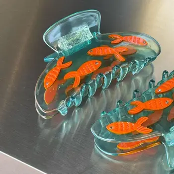 Rechin Crab Par Clip Rezistent Carasi Acetat De Păr Accesorii De Desene Animate Transparent De Gheare De Păr Femei Fete