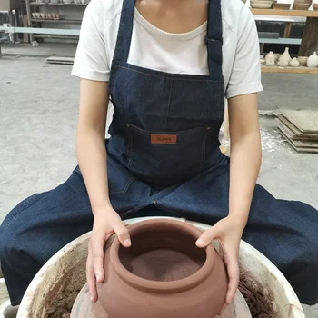 Reglabil Ceramica Denim Split Picior Șorț Portabil de Buzunar DIY Sculptură Ceramică, Noroi-fixare Salopete Anti-ulei și antivegetative