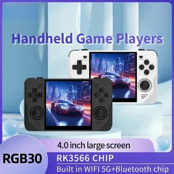 RGB30 Buzunar Joc Handheld Consola de jocuri Portabile Player Open Source Aparat de Jocuri 4.0-inch Ecran HD IPS de Suport HD TV Connect