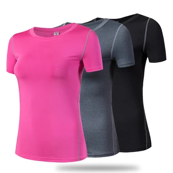 (S-2XL)Femei T-Shirt iute Uscat Sală de Fitness, Yoga, Sport Topuri de Formare Culturism, Slabire Scurt Tee Cămașă Logo-ul Personalizat