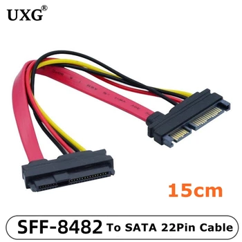 SAS SATA,SFF-8482 SAS 15cm 29 Pin la SATA 22Pin Hard Disk Raid Cablu de Extensie Cablu de alimentare cu 15 Pini de Alimentare SATA Port