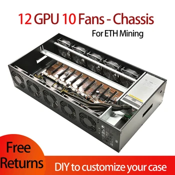 Set complet 12 GPU Rig 8 gpu mining caz ETH Mining Rig Cadru 6 GPU 8 GPU Cadru Miniere Caz miniere BTC mașină de placa de baza B85 B75