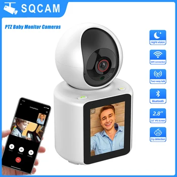 SQCAM 1080P monitoare pentru copii wi-fi camere video pentru acasă infraroșu viziune de noapte două-mod de copilul apel video baby monitor cu camera