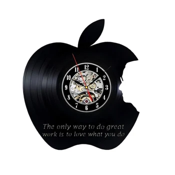 Steve Jobs Ceas de Perete cu Design Modern 3D Decorative Suspendate disc de Vinil Apple Ceasuri ceasuri de Perete Art Decor Acasă Tăcut 12 Inch