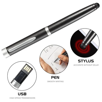 Touch Screen Pen USB Flash Drive 64GB de Afaceri Creative Cadou Pen Drive 32GB Negru Memory Stick Alb Pendrive 16GB, 3 In 1, U Disc