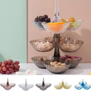 Transparente, Multi-Strat De Plastic Tava De Fructe Anti-Deforma În Stil European Inaltime Tava De Fructe Rafinat Stabil