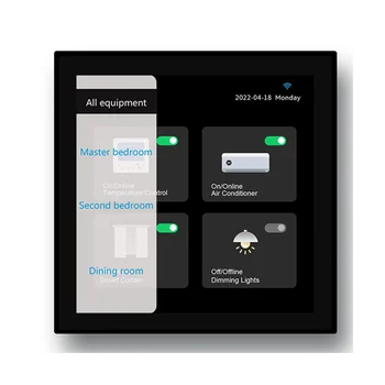 Tuya Smart Home Multiple Zigbee Smart Home Panoul de Control 4 Inch Panoul de Comutare În-Perete de Control cu ecran Senzitiv pentru Acasă-EUplug