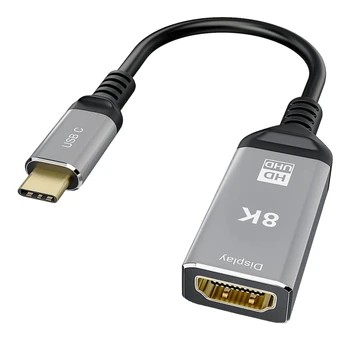 USB-C Pentru a -Adaptor Compatibil 4K 120HZ 8K 60HZ USB de Tip C Pentru a -Compatibil 2.1 Adaptor Suport 48Gbps Rata de Transfer