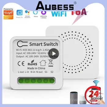 Wifi Switch-uri Tuya Diy Acasă Inteligent Comutator Wireless suporta 2-way Control 10a 16a Mini Întrerupător Modul