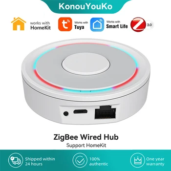 ZigBee cu Fir Wireless Gateway Hub Lucra Cu HomeKit Tuya Smart Home Pod Controler de la Distanță pentru Alexa Google Smart Life APP